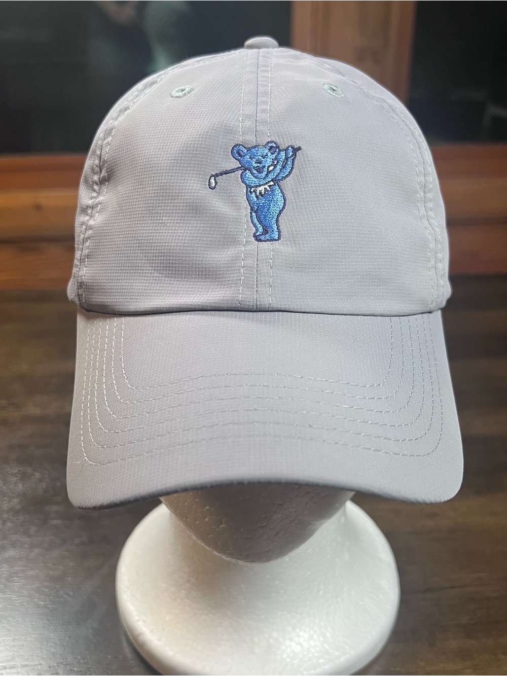 Imperial X210P Grateful Dead Golfing Dancing Bear Performance Strapback Hat Gray